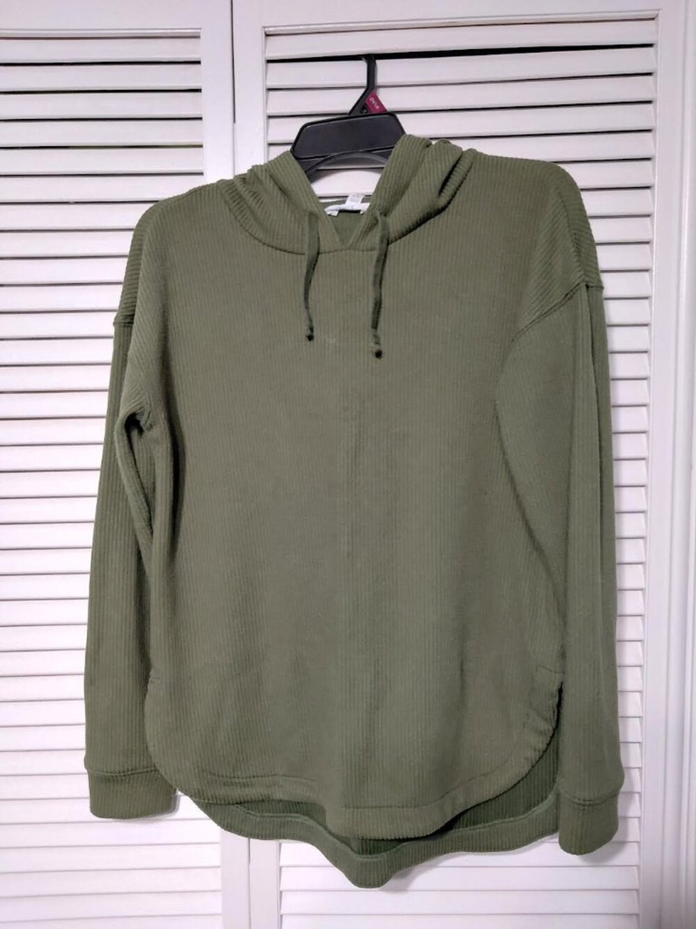 Green Hooded Blouse